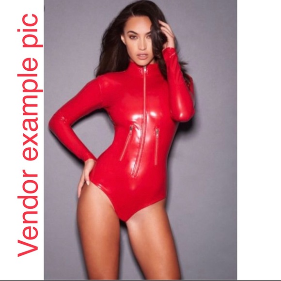 NWT Frederick’s of Hollywood Bree Long Sleeve Bodysuit (Black, L/XL) - Picture 4 of 15